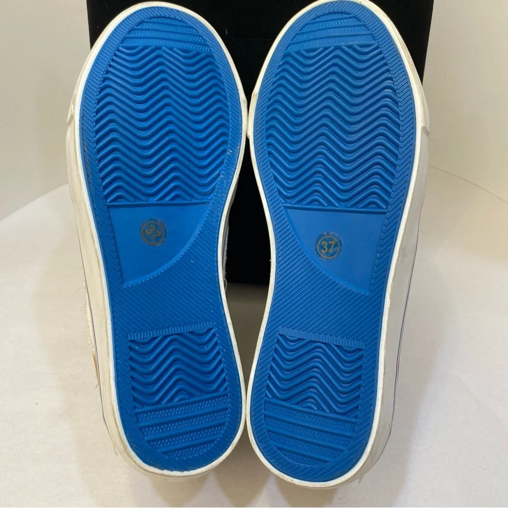 MISSLOOK Distressed Canvas Slip-On Sneakers Off-White EU 37 US 6.5–7